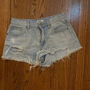 Forever 21 distressed jean shorts